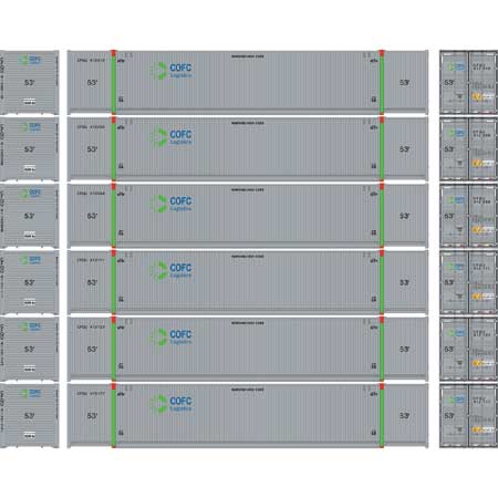 Athearn N Scale 53' CIMC Container, COFC Logistics #1 (6)