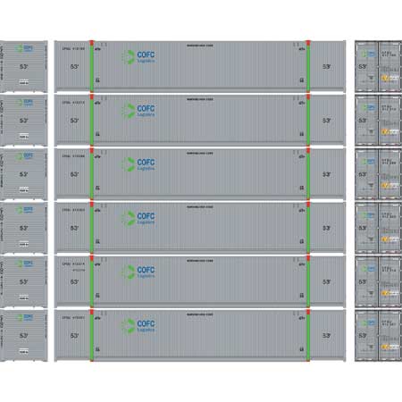 Athearn N Scale 53' CIMC Container, COFC Logistics #2 (6)