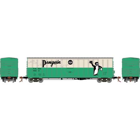 Athearn HO Scale 50' NACC Box, Penguin Ginger Ale #7004