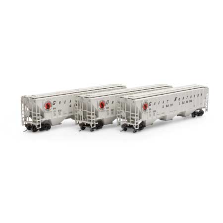 Athearn HO Scale RTR PS 4740 Covered Hopper, GN (3)