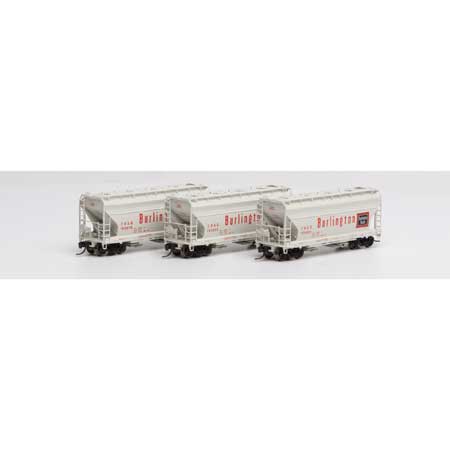 Athearn N Scale ACF 2970 Covered Hopper, CB&Q (3)