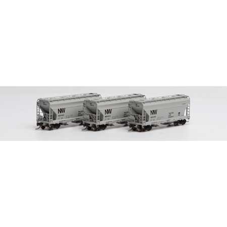 Athearn N Scale ACF 2970 Covered Hopper, N&W (3)