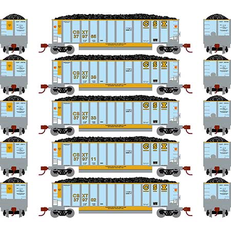 Athearn N Scale Bethgon Coalporter w/Load, CSX #1 (5)