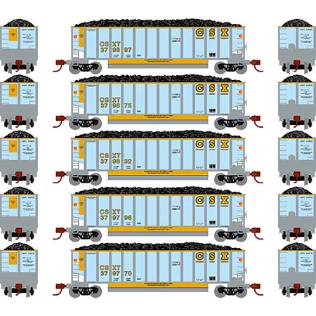 Athearn N Scale Bethgon Coalporter w/Load, CSX #3 (5)