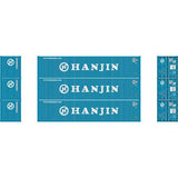 Athearn HO Scale Hanjin 40' Corrugated Low-Cube Container 3 Pack #1