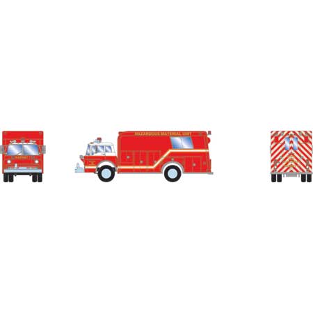 Athearn HO Ford C Fire Resc Truck,Rural Fire Dist HAZMAT 1