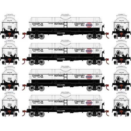 Athearn HO Scale 1-Dome Tank, Champlin/HHCX (4)