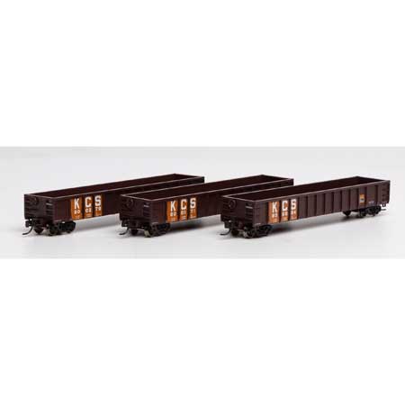 Athearn N Scale 52' Mill Gondola, KCS (3)