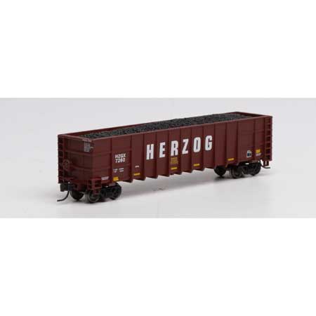 Athearn N Scale Thrall High Side Gondola/Load,Herzog/Brown #7260