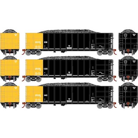 Athearn N Scale Thrall High Side Gondola w/Load, ZCCX #3 (3)