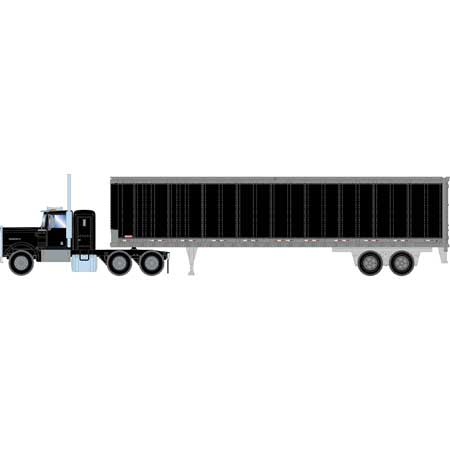 Athearn HO Scale Kenworth Tractor & Trailer, Black