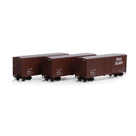 Athearn HO Scale RTR 40' Modern Box, RI (3)