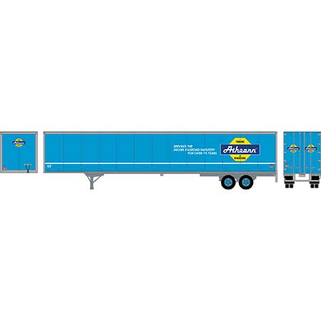 Athearn HO Scale RTR 53' Wabash Plate Trailer, Athearn Blue