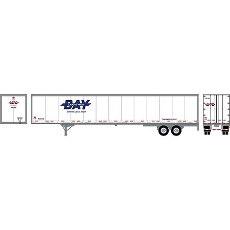 Athearn HO Scale RTR 53' Wabash Plate Trailer, Bay Logistics #2