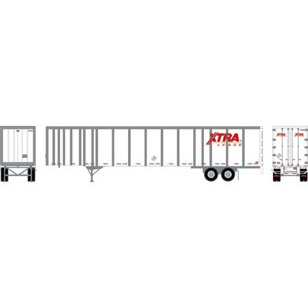 Athearn HO Scale 53' Wabash Plate Trailer XTRA #471420