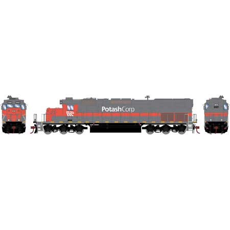 Athearn HO Scale SD40T-2, Potash/WRIX #35021