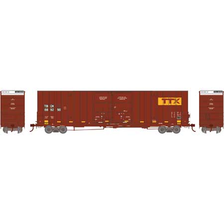 Athearn HO Scale RTR 60' Gunderson Box, TBOX/TTX/Patched #889298