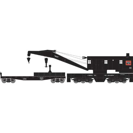 Athearn HO Scale 200T Crane/Tender, CB&Q #204376/204376