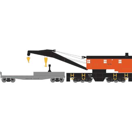 Athearn HO Scale 200T Crane/Tender, D&RGW #28/X-3338