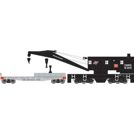 Athearn HO Scale 200T Crane/Tender, C&NW/CGW #6365/X4119