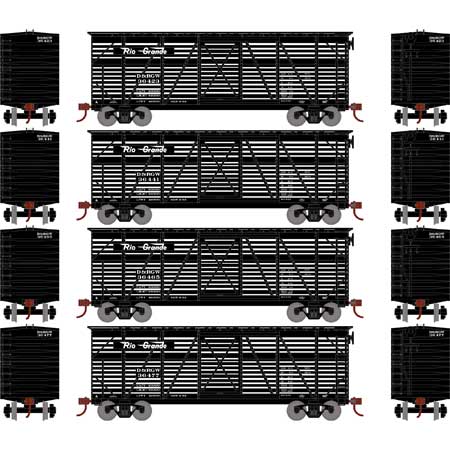 Athearn HO Scale 40' Stock Car, D&RGW #1 (4)