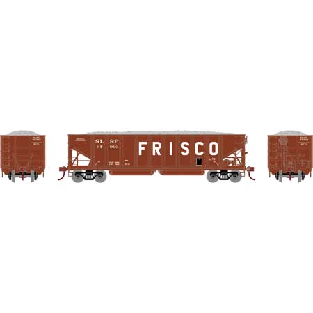 Athearn HO Scale 40' Ribbed 3-Bay Ballast Hopper, SLSF #97003