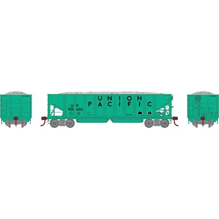 Athearn HO Scale 40' Ribbed 3-Bay Ballast Hopper, UP #901450