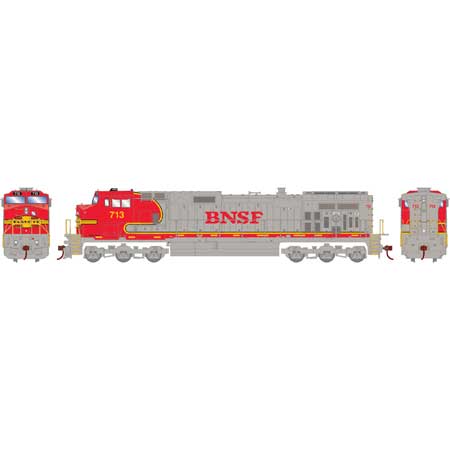 Athearn HO Scale Dash 9-44CW Sound-Ready, BNSF/Warbonnet #713