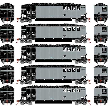 Athearn HO Scale Bethgon Coalporter w/Load, BNSF #1 (5)