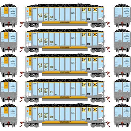 Athearn HO Scale Bethgon Coalporter w/Load, CSX #1 (5)