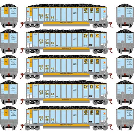 Athearn HO Scale Bethgon Coalporter w/Load, CSX #2 (5)