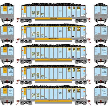 Athearn HO Scale Bethgon Coalporter w/Load, CSX #3 (5)