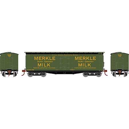 Athearn HO Scale 40' Pfaudler Milk Car, Merkle #748