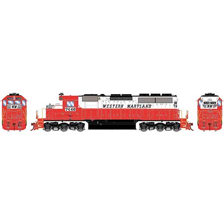 Athearn HO Scale SD40, Western Maryland #7446