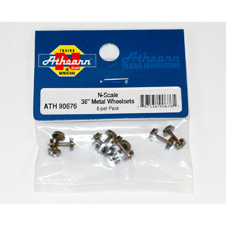 Athearn N Scale 36" Metal Wheel Set (8)