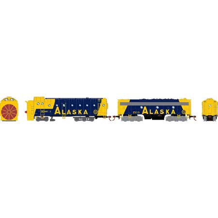 Athearn HO Scale Rotary Snowplow & F7B, ARR #3/#1503