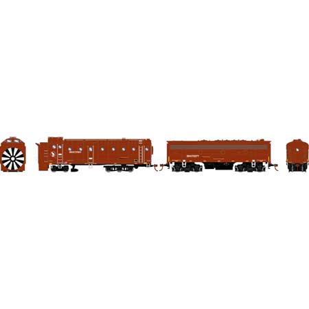 Athearn HO Scale Rotary Snowplow & F7B, BNSF #972561/#972577