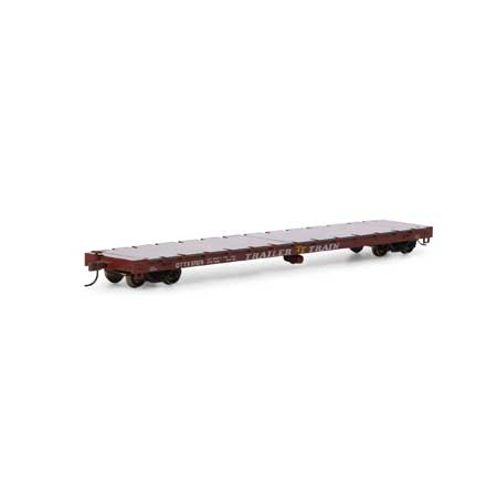 Athearn HO Scale RTR 60' Flat Car, OTTX/Brown Logo #97079