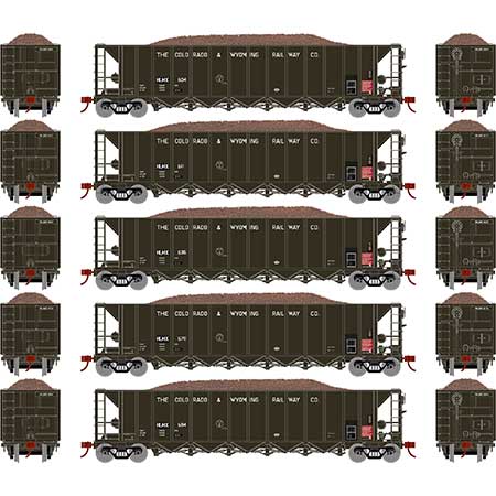 Athearn HO Scale RTR 5-Bay Rapid Discharge Hopper, HLMX #1 (5)