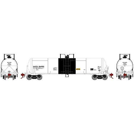 Athearn Genesis  HO Scale 20K Gal Acid Tank, GATX/Black Band #19450 - Fusion Scale Hobbies