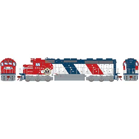 Athearn Genesis  HO Scale SD45-2 w/DCC & Sound, SF/Bicentennial #5704 - Fusion Scale Hobbies