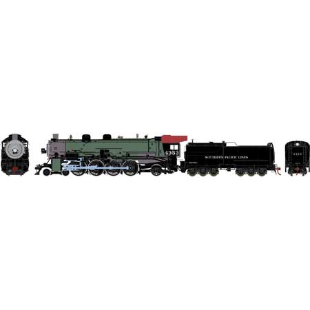Athearn Genesis  HO Scale 4-8-2 MT-4, SP/Early Green Boiler #4353 - Fusion Scale Hobbies