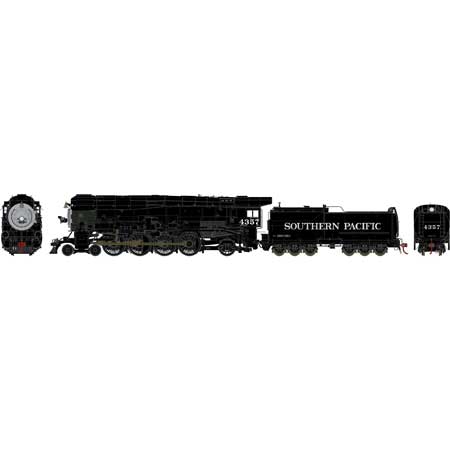 Athearn Genesis  HO Scale 4-8-2 MT-4, SP/Skyline Casing Black #4357 - Fusion Scale Hobbies