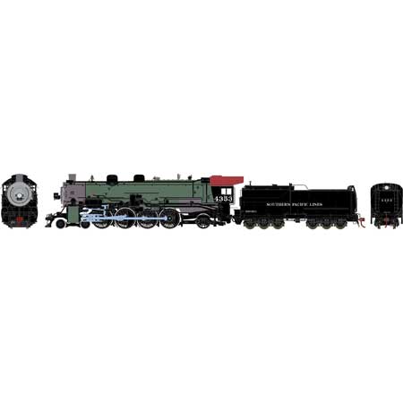 Athearn Genesis  HO Scale 4-8-2 MT-4 w/DCC & Sound, SP/Green Boiler #4353 - Fusion Scale Hobbies