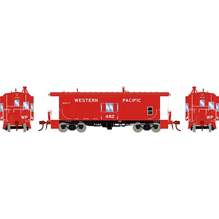 Athearn Genesis  HO Scale Bay Window Caboose w/Lights,Western Pacific#482 - Fusion Scale Hobbies