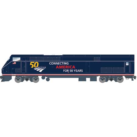 Athearn Genesis  HO Scale AMD103/P42, Amtrak/50th Anniversary Blue #100 - Fusion Scale Hobbies