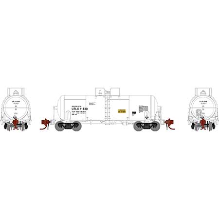 Athearn Genesis  N Scale 13,600-Galon Acid Tank, UTLX/White #11330 - Fusion Scale Hobbies