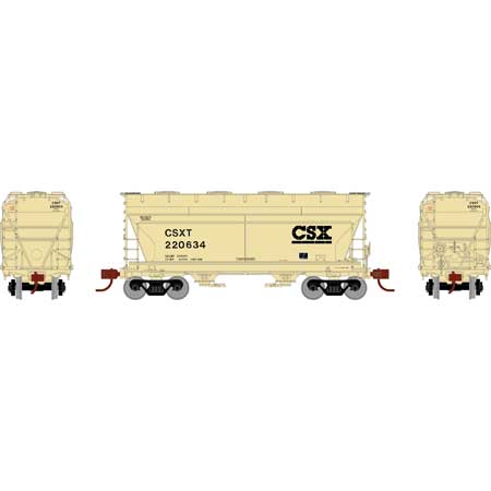 Athearn Genesis  N Scale ACF 2970 Covered Hopper, CSXT #220634 - Fusion Scale Hobbies