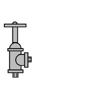 Plastruct 1/8" Gray Butyrate Angle Valve for TB-4 (5 per pack)