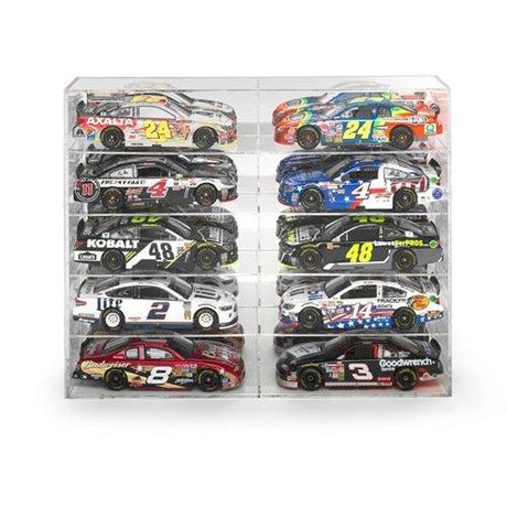 Auto World 10 Car Acrylic Display Case for 1/24 1/25 Scale Cars - Fusion Scale Hobbies
